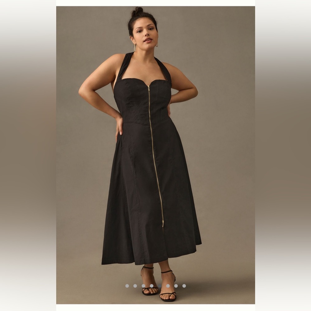 Anthropologie Zip front dress